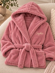 Personalised Plush Maxi Dressing Gown by Lulabay - Image 3 of 3
