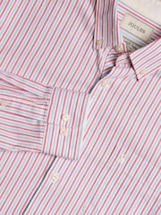 Joules Oxford Red/Blue Stripe Classic Fit Shirt - Image 1 of 11