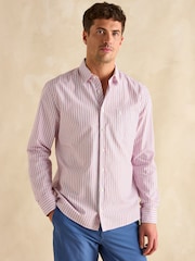 Joules Oxford Red/Blue Stripe Classic Fit Shirt - Image 2 of 11