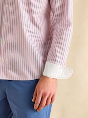 Joules Oxford Red/Blue Stripe Classic Fit Shirt - Image 9 of 11