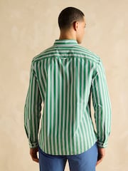 Joules Poplin Green Stripe Classic Fit Shirt - Image 3 of 7