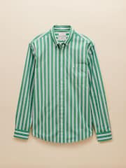 Joules Poplin Green Stripe Classic Fit Shirt - Image 7 of 7