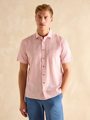 Красный в полоску - С коротким рукавом - Joules Linen Blend Shirt - Image 2 of 8
