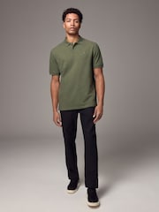 Green Marl Regular Fit Short Sleeve Pique Polo Shirt - Image 2 of 8