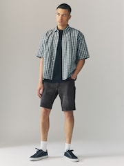Charcoal Grey Denim Shorts - Image 2 of 7