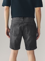 Charcoal Grey Denim Shorts - Image 3 of 7