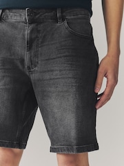 Charcoal Grey Denim Shorts - Image 5 of 7