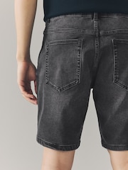 Charcoal Grey Denim Shorts - Image 6 of 7