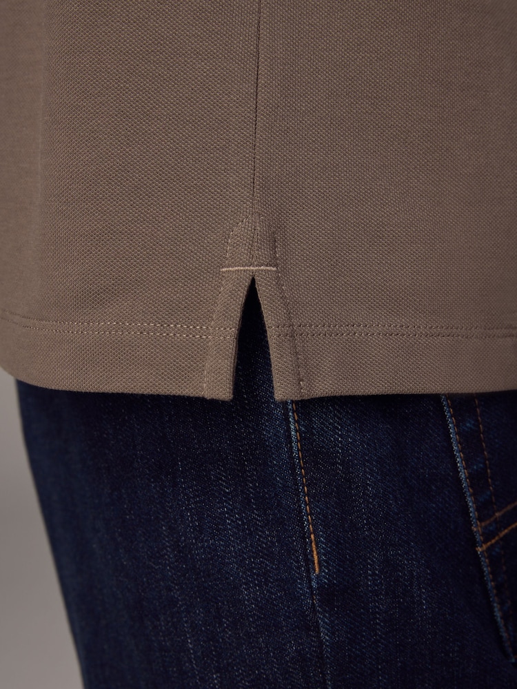 Truffle Regular Fit Short Sleeve Pique Polo Shirt - Image 5 of 6