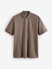 Truffle Regular Fit Short Sleeve Pique Polo Shirt - Image 6 of 6