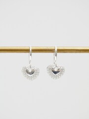 Simply Silver Silver Tone Sterling 925 Fishhook Heart Drop Earrings - Image 2 of 4