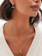 Simply Silver Silver Tone Sterling 925 Knotted T bar Pendant - Image 1 of 2