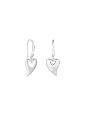 Simply Silver Silver Tone Sterling 925 Tapered Heart Drop Earrings - Image 1 of 3