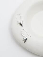 Simply Silver Silver Tone Sterling 925 Tapered Heart Drop Earrings - Image 2 of 3