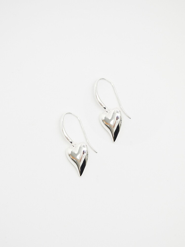 Simply Silver Silver Tone Sterling 925 Tapered Heart Drop Earrings - Image 3 of 3