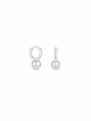Simply Silver Silver Tone Sterling 925 Polished Orb Huggie Hoop Earrings - Image 1 of 3