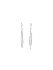 Simply Silver Silver Tone Sterling 925 Cubic Zirconia Stick Drop Earrings - Image 1 of 3