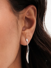 Simply Silver Silver Tone Sterling 925 Cubic Zirconia Stick Drop Earrings - Image 3 of 3