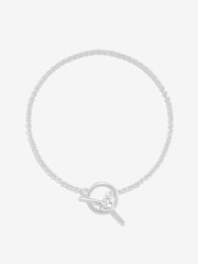Simply Silver Silver Tone Sterling 925 Knotted T Bar Bracelet - Image 3 of 3