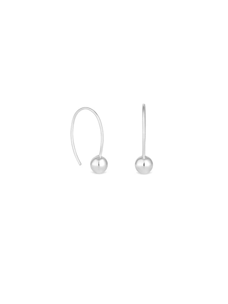 Simply Silver Silver Tone Sterling 925 Polished Orb Flexible Drop Earrings - Image 1 of 3