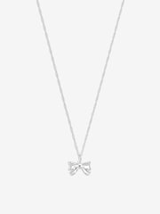 Simply Silver Silver Tone Sterling 925 Polished Bow Pendant - Image 3 of 3