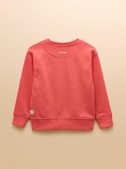 Красный - Joules Sundaze круглый вырез толстовки со слоганом - Изображение 6 из 9