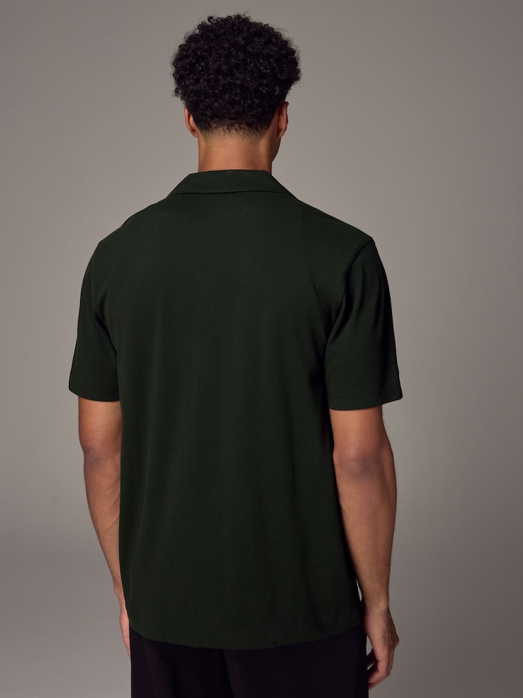 Vert - Chemise en piqué à manches courtes - Image 2 of 8