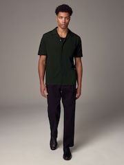 Vert - Chemise en piqué à manches courtes - Image 3 of 8