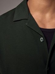 Vert - Chemise en piqué à manches courtes - Image 5 of 8