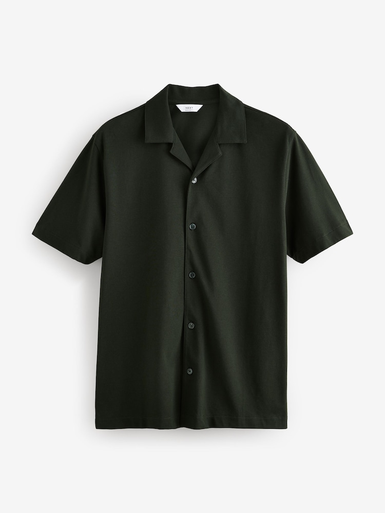 Vert - Chemise en piqué à manches courtes - Image 6 of 8