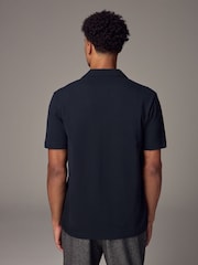 Bleu marine - Chemise en piqué à manches courtes - Image 2 de 8