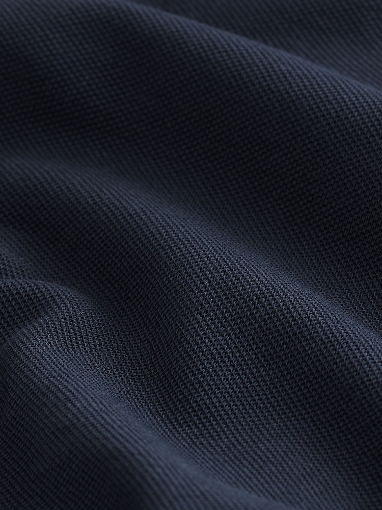 Bleu marine - Chemise en piqué à manches courtes - Image 8 de 8