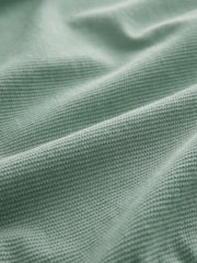 vert - Polos texturés en tissu gaufré à boutons 100% coton - Image 6 of 7
