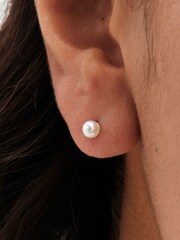 Simply Silver Silver Tone Sterling 925 Pearl Stud Earrings - Image 2 of 3