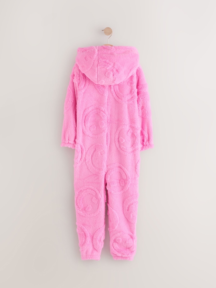 Pink Happy Face Fleece All-In-One (1.5-16yrs) - Image 2 of 4