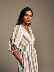 Laura Ashley Holiday Stripe Midaxi Dress - Imagen 12 de 15