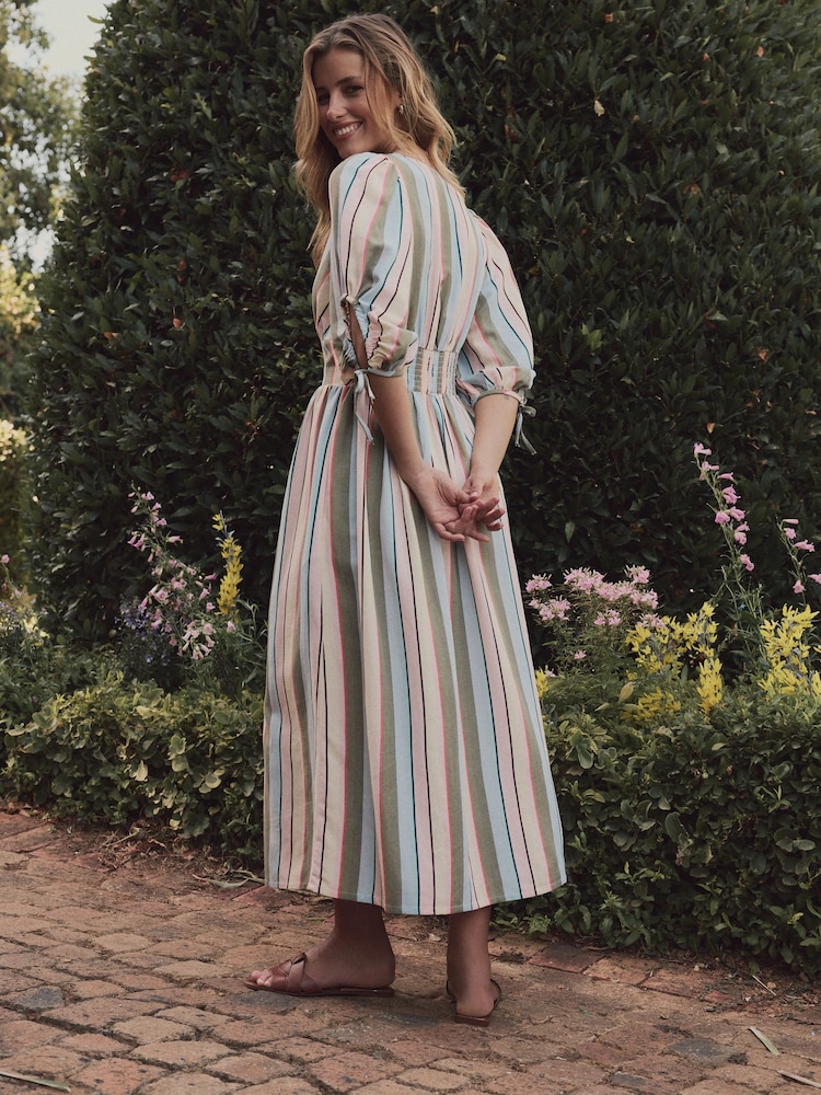 Laura Ashley Holiday Stripe Midaxi Dress - Imagen 2 de 15
