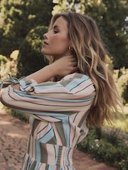 Laura Ashley Holiday Stripe Midaxi Dress - Imagen 7 de 15