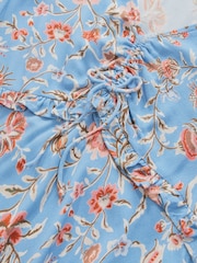 Laura Ashley Blue Derwent Floral Print Midaxi Dress - Image 10 of 11