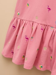Joules Orla Pink Short Sleeve Polo Shirt Dress - Image 3 of 5