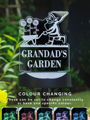 Natural Personalised Gnome Garden Outdoor Solar Light by PMC - Image 1 of 3