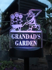 Natural Personalised Gnome Garden Outdoor Solar Light by PMC - Image 2 of 3