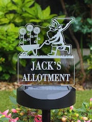 Natural Personalised Gnome Garden Outdoor Solar Light by PMC - Image 3 of 3