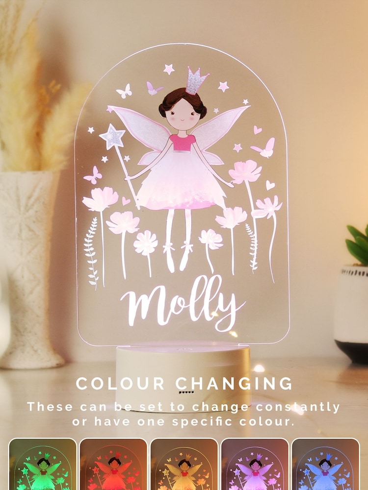 Personalised Fairy LED Colour Changing Night Light by PMC - Image 1 of 3