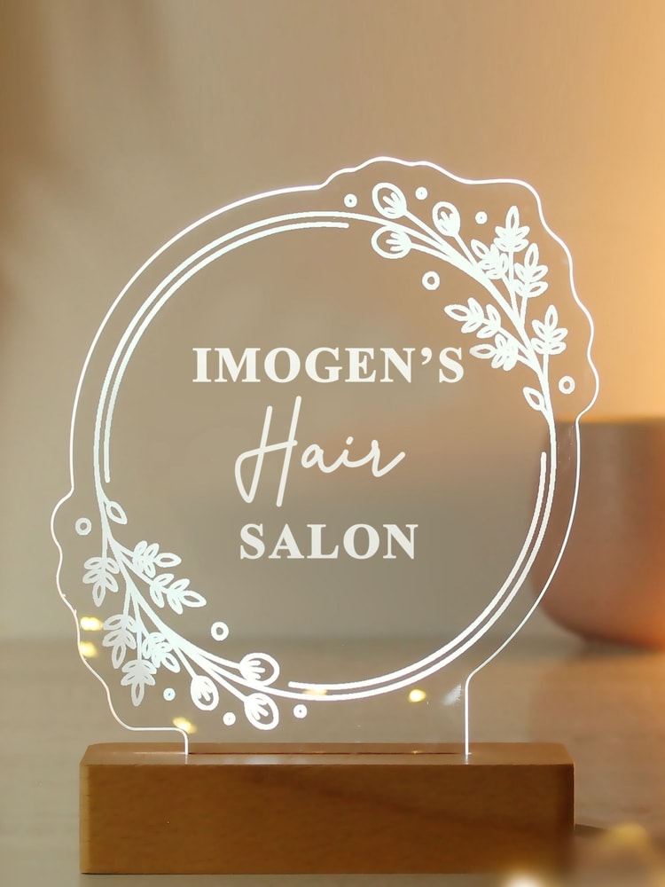Personalised Floral LED Light by PMC - Image 2 of 3