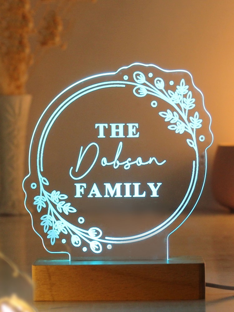 Personalised Floral LED Light by PMC - Image 3 of 3