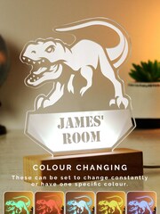 Personalised T-Rex LED Light by PMC - Image 1 of 3