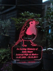 Personalised Robin Solar LED Light by PMC - Image 2 of 4