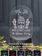 Natural Personalised Home Outdoor Solar Light by PMC - Image 1 of 4