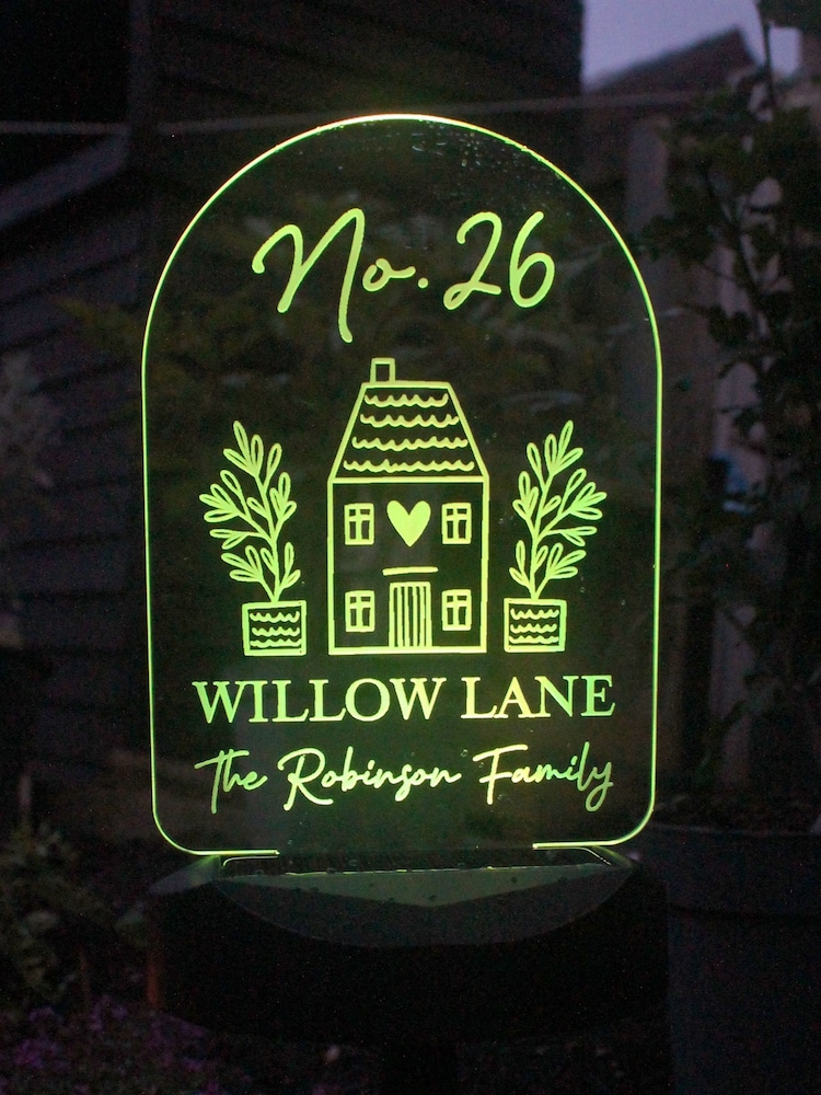 Natural Personalised Home Outdoor Solar Light by PMC - Image 2 of 4